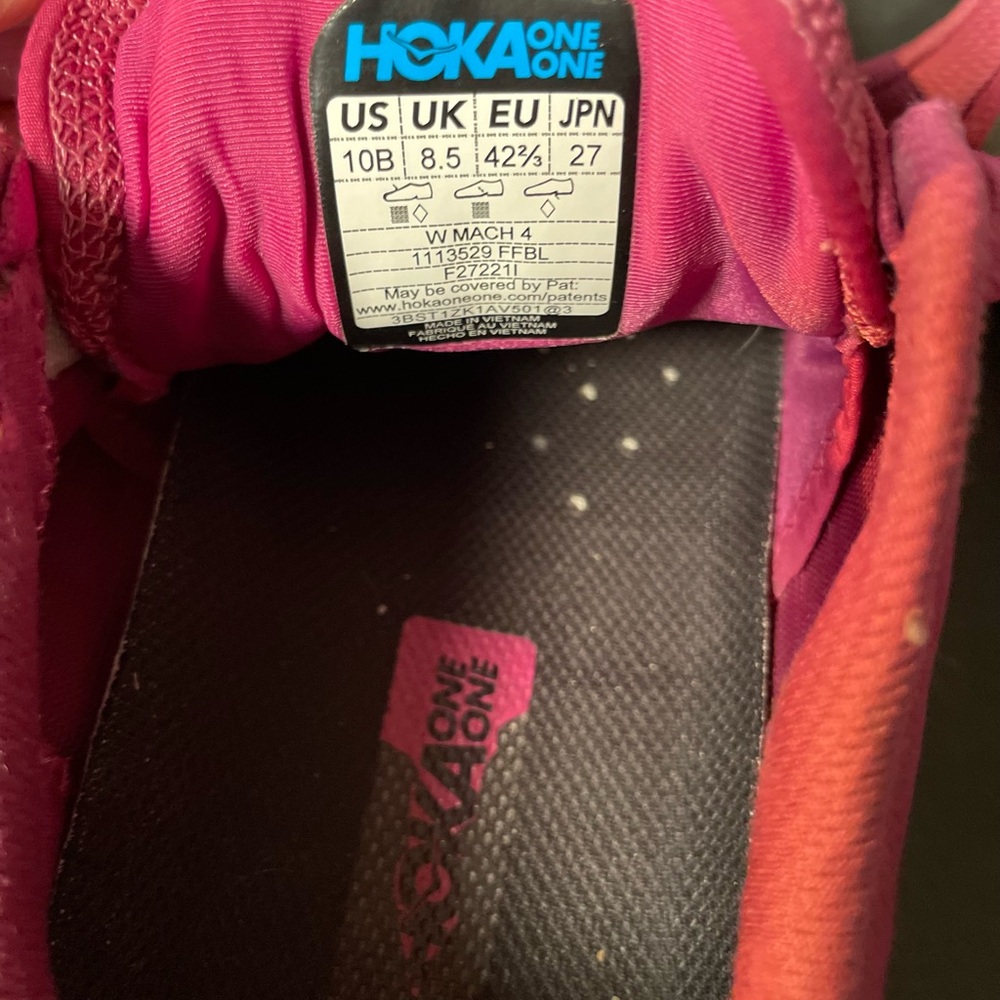 Hoka Pink and Gray Athletic Shoes - Picture 6 of 8